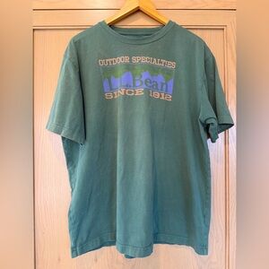 Vintage Classic L.L. Bean Green Outdoor Specialties Short-Sleeve Tee Cotton / LG